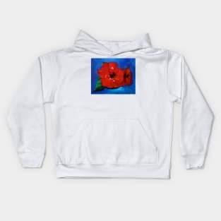 Red Hibiscus Kids Hoodie